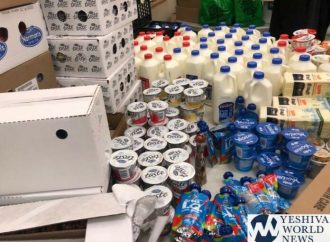 <strong>Kidush Hashem.</strong> El alcalde de Jersey City y el Met Council entregaron 10,000 libras de comida Glatt Kosher para Shabat