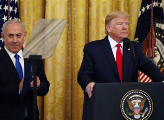 <strong>Histórico.</strong> Trump revela el plan de paz para Medio Oriente con Netanyahu a su lado