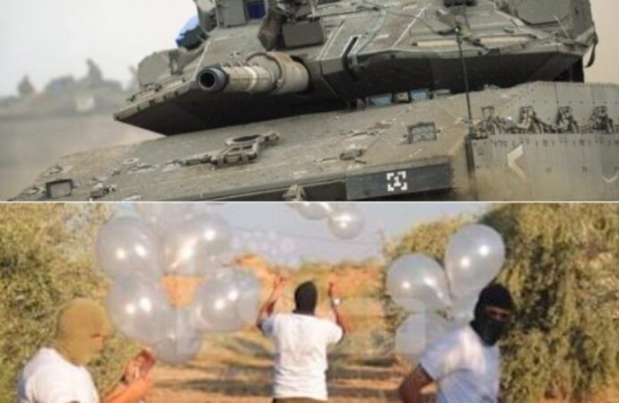Globos incendiarios aterrizan en la base de las FDI