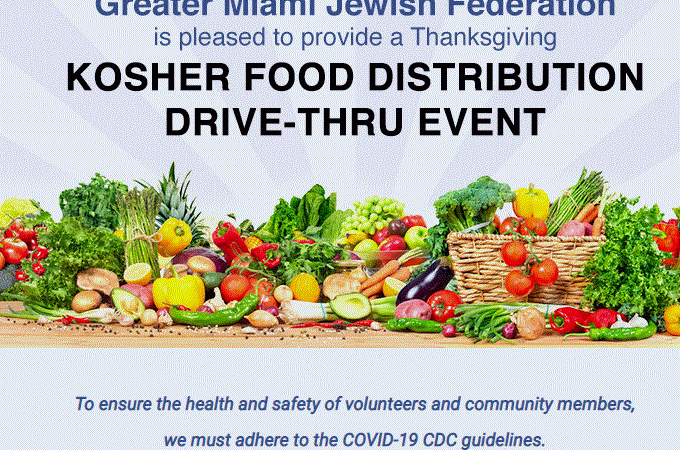 Entrega de alimentos kosher a los necesitados en Miami