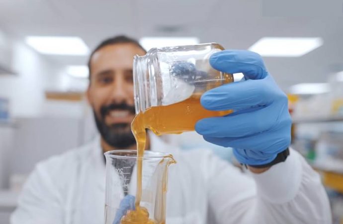 Fabricación de miel natural israelí sin las abejas