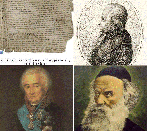 ¿Quién fue responsable de encarcelar al primer Lubavitch Rebe?