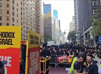 Manhattan: Los jasidim realizan una manifestación masiva en protesta contra el proyecto de ley haredí