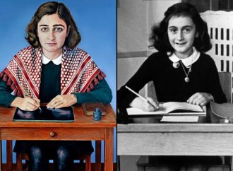 Perversión moral: Se presenta una denuncia policial tras una obra de arte en Alemania que representa a Ana Frank con una keffiyeh
