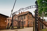 Hombre arrestado tras construir una réplica de la Puerta de Auschwitz frente a una oficina de impuestos alemana