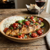 Recetas deliciosas: Pechuga de pollo con tomate y albahaca